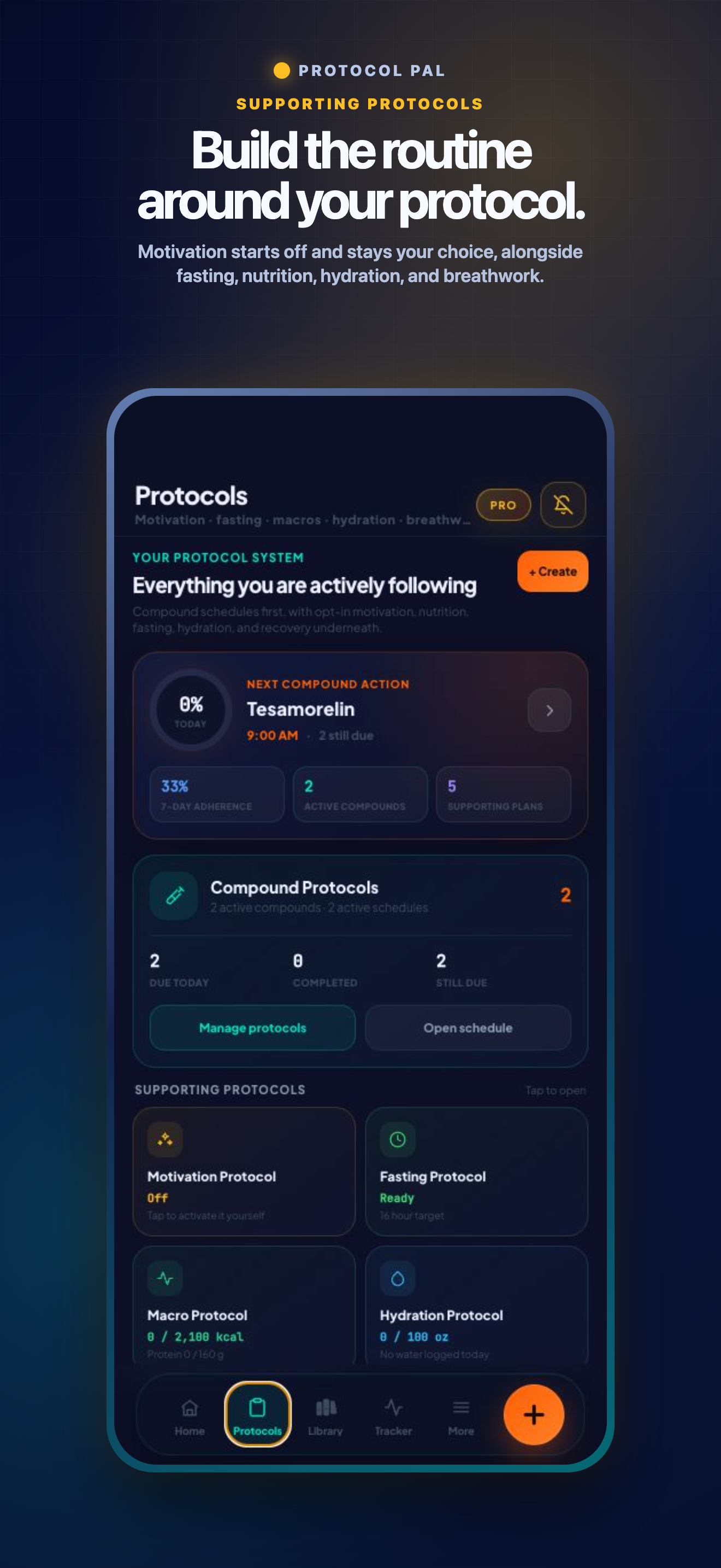 Protocol Pal protocol builder and schedule overview